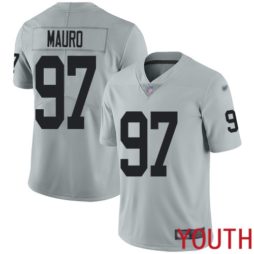 Oakland Raiders Limited Silver Youth Josh Mauro Jersey NFL Football #97 Inverted Legend Jersey